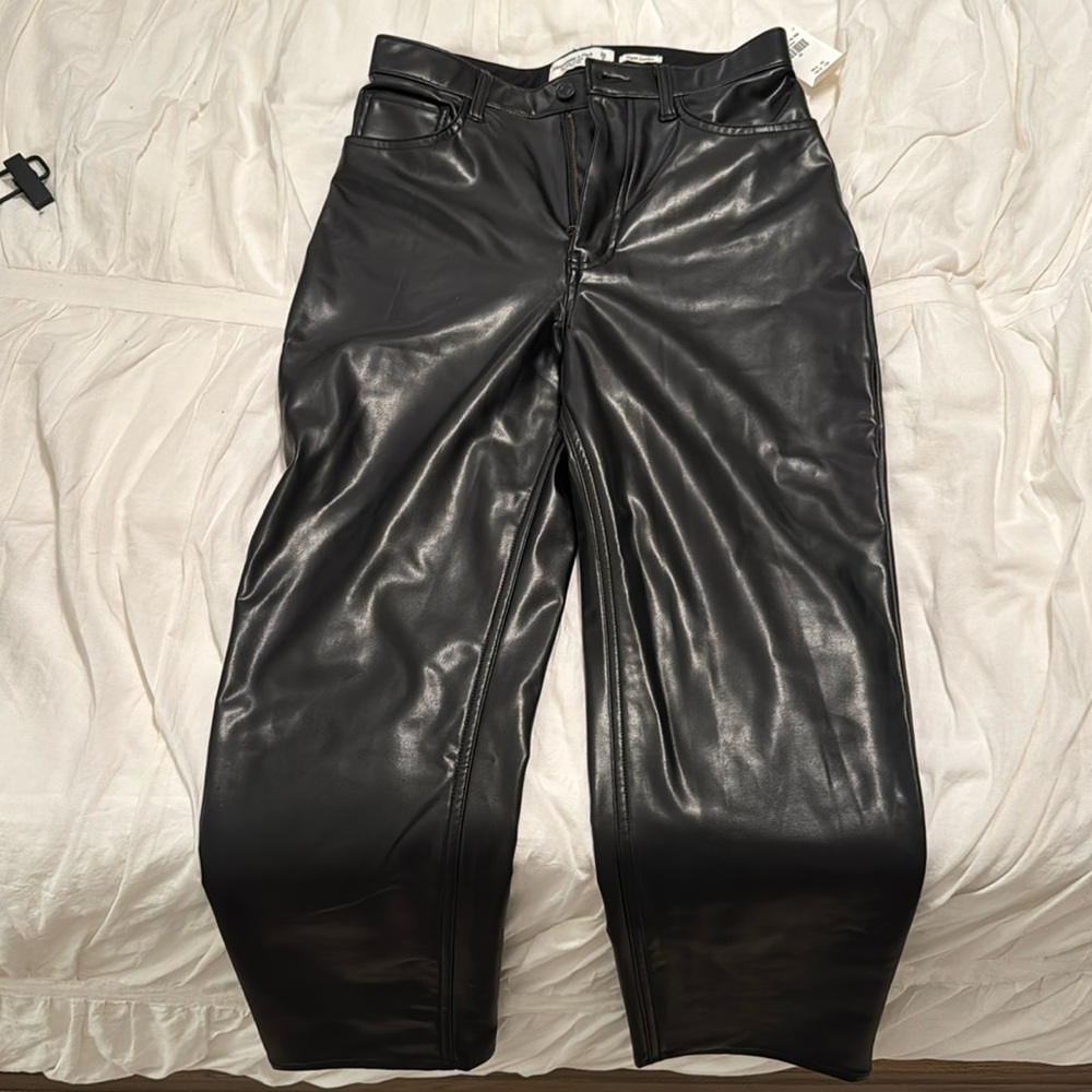 abercrombie vegan leather pants